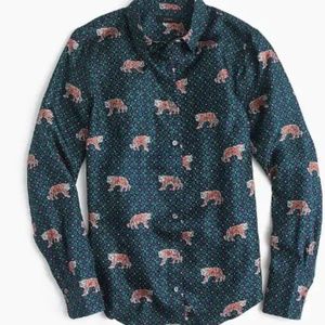 J Crew Silk Twill Button Down